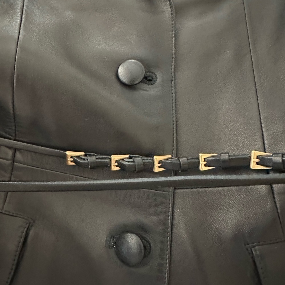 Brand New Prada Black Leather Blazer/Jacket with Detachable Leather Belt - Picture 11 of 11